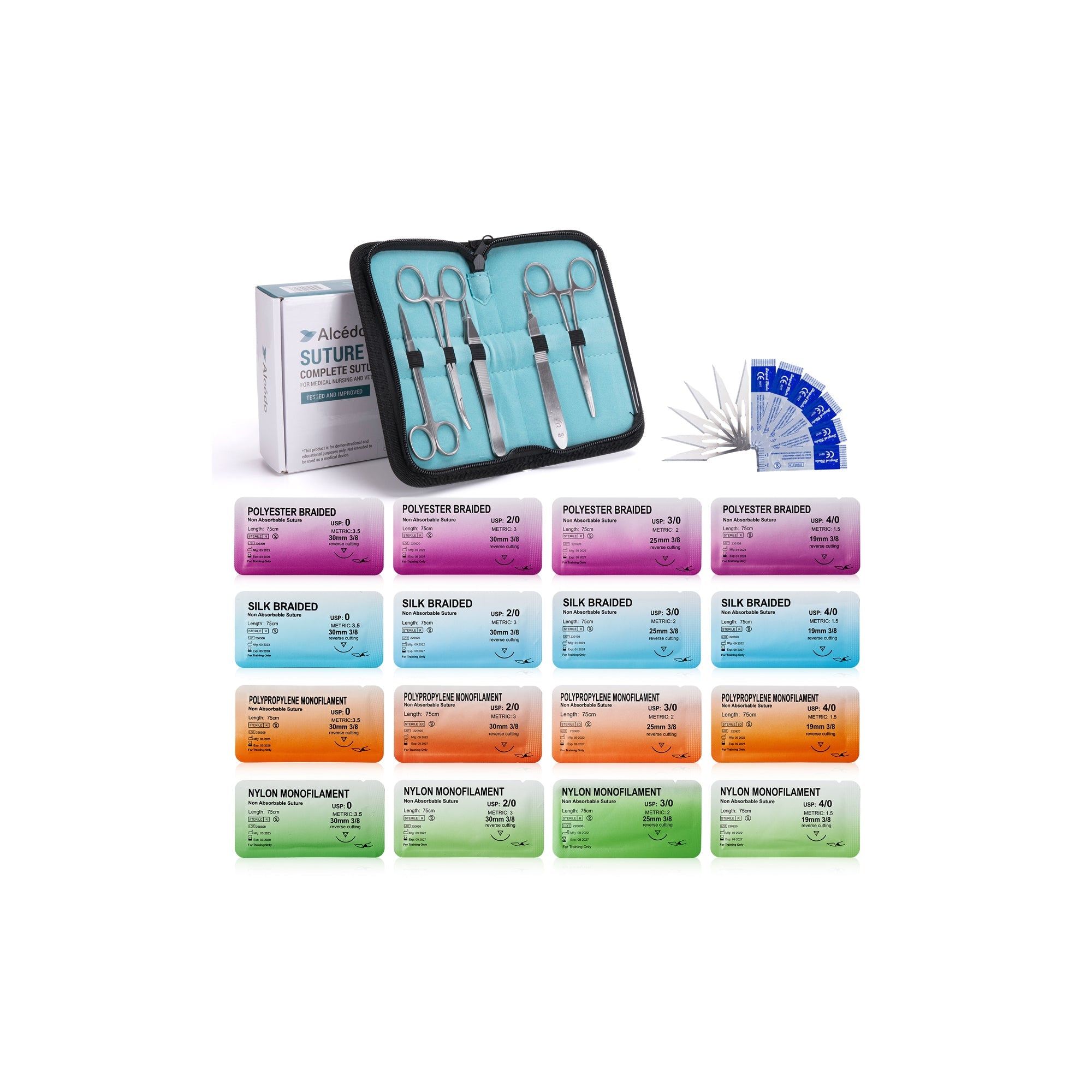 Kit de herramientas de sutura Alcedo ASK193-NP